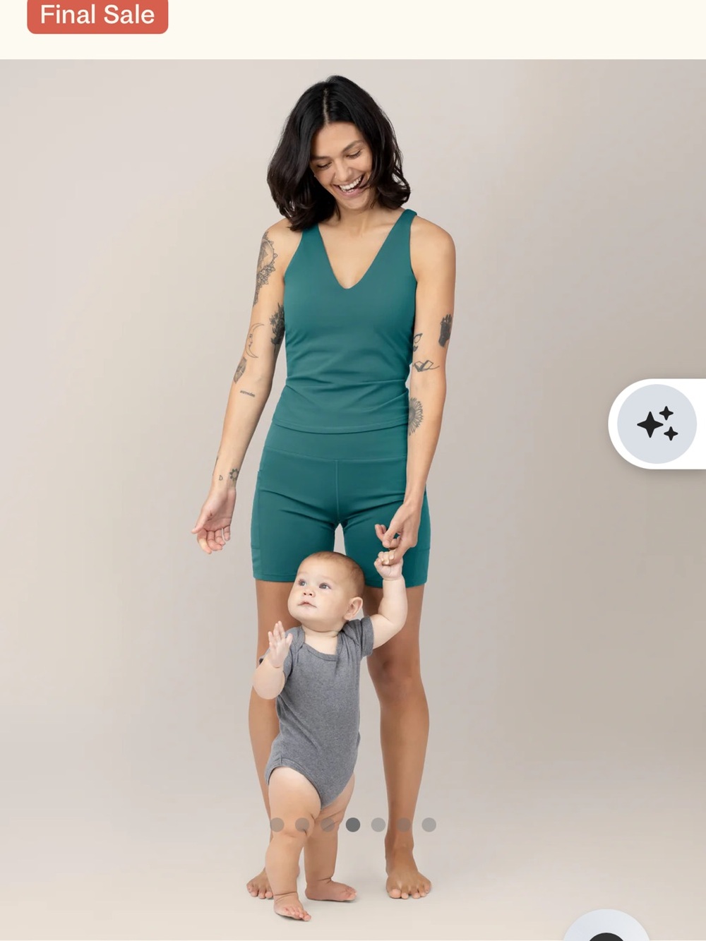 Postpartum set - tank and shorts by Kindred Bravely - small